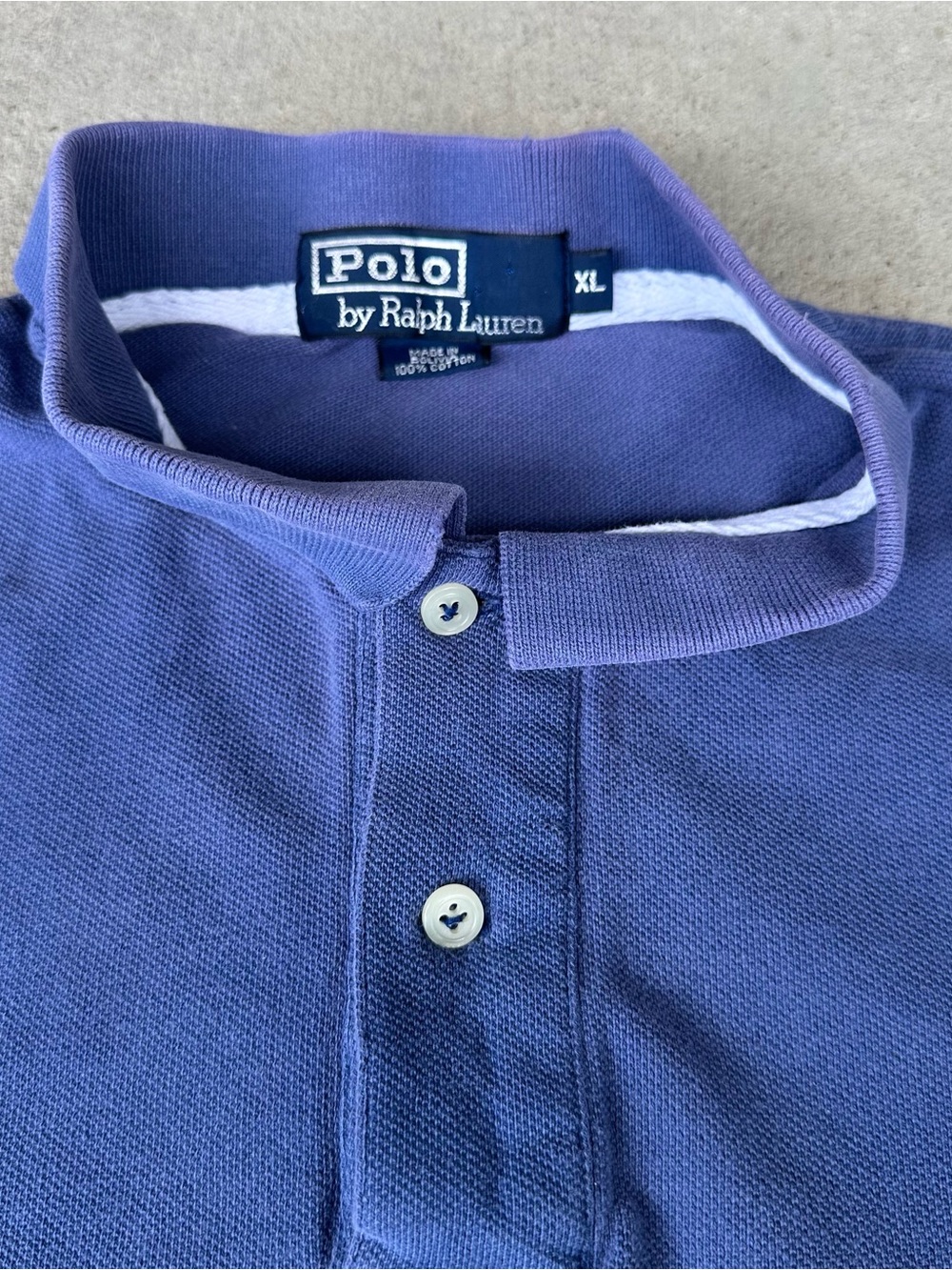 Vintage 90s Polo Ralph
Lauren Pique Polo Shirt XL